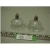 Image 1 : Vintage crystal glass salt and pepper shakers