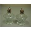 Image 3 : Vintage crystal glass salt and pepper shakers