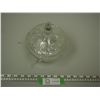 Image 2 : Footed etched crystal glass candy dish 8" tall