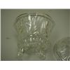 Image 5 : Footed etched crystal glass candy dish 8" tall