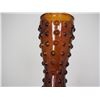 Image 4 : Amber Hobnail vase made in Taiwan (9" tall)