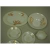 Image 2 : Federal glass platter, bowl, saucers and creamer (7 pieces, one saucer has a chip)