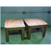 Image 1 : (2) WOODEN TABLES (26 X 23 X 19 IN TALL)