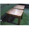 Image 2 : (2) WOODEN TABLES (26 X 23 X 19 IN TALL)