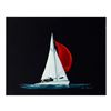 Image 1 : Alex Blokhin, "420 Class Yacht" Original Oil Painting on Canvas, Hand Signed wit