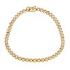 Image 3 : Yellow Gold Bezel Set Diamond Tennis Bracelet 17cm