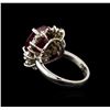 Image 3 : 14KT White Gold 8.81 ctw Ruby and Diamond Ring