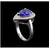 Image 4 : 14KT White Gold 4.18 ctw Tanzanite and Diamond Ring