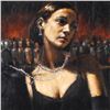 Image 2 : Fabian Perez, "Gloves & Pearls" Hand Textured Limited Edition Giclee on Canvas.