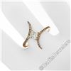 Image 4 : 18kt Rose Gold 0.60 ctw Princess and Round Diamond Bypass Ring