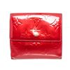 Image 1 : Louis Vuitton Red Monogram Vernis Leather Elise Wallet