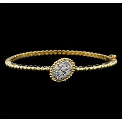 0.78 ctw Diamond Bangle Bracelet - 14KT Yellow Gold