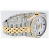 Image 8 : Rolex Mens 2 Tone Mother Of Pearl Diamond 36MM Oyster Perpetual Datejust