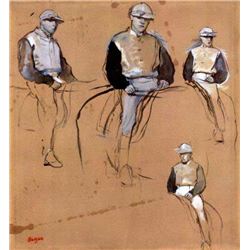 Edgar Degas - Study With Four Jockeys