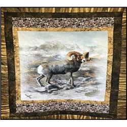Hand Made Stone Sheep Quilt