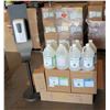 Image 1 : Touchless Auto Dispenser, Floor Stand & 8 Gal Bottles Sanitizer 80%Liq/70%Gel