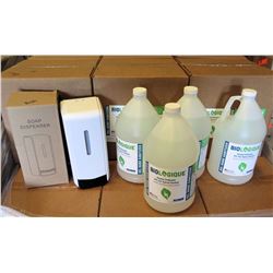 Hand Sanitizer Dispenser & 4 Gal Bottles Sanitizer 70%Gel