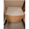 Image 1 : Glass topped 2 drawer