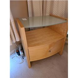 Glass Topped Nightstand
