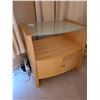 Image 1 : Glass Topped Nightstand
