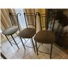 Image 3 : Glass Top Table & 3 hi chairs. C