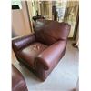 Image 2 : Leather Chair & Ottoman by ItalSofa C