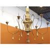 Image 1 : PD003 - Large Cream & Gold Chandelier w/6 Arms #1416818