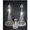 Image 1 : 3 German Perfume Recipients Crystal and Silver #1416938