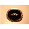 Image 1 : victorian brooch 19thc with onyx and 3 diamonds#1417013