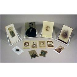 12 Piece Photograph Tin Type & Glass Antique #1417078