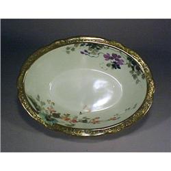 Limoges Redon Serving Bowl Gold Enamel #1417082