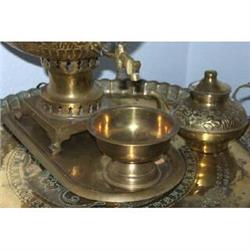 Trays Samovar Tea Pot Bowl Under Brass Tray #1417088