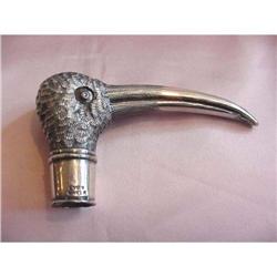 Victorian Sterling Bird Head Cane Handle #1439469