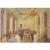 Image 1 : French Oil on Canvas Painting, "The Party" #1439845