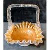 Image 1 : ART Glass BASKET - Thorn HANDLE - ANTIQUE #1439925