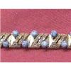 Image 1 : Gold wash Sterling& Turquoise linked Bracelet  #1459412