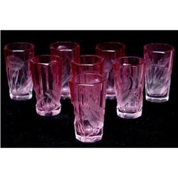 Red Cut Cordial Glasses (set of eight) #1459441