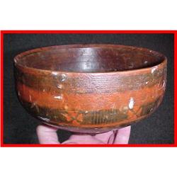 1906 Folk Art Painted Wood Wedding Bowl #1459464