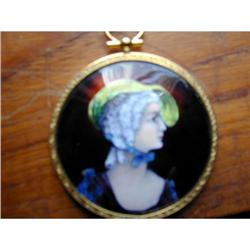 LIMOGES ENAMEL MINIATURE PORTRAIT #6 #1459624