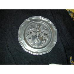 Antique Armorial Pewter Charger -Augsburg #1459629