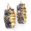 Image 1 : Etruscan Revival Gold & Turquoise Earrings #1459644