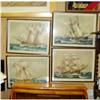Image 1 : 4 Ship Schooner Prints by J. Cosgrave II #1459825