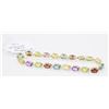 Image 1 : 14 KT GOLD BRACELET WITH GARNET TOPAZ AMETHYST