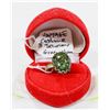 Image 1 : VINTAGE COSTUME JEWELLERY RING WITH GREEN STONE