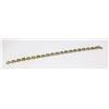 Image 3 : 14 KT GOLD AND PERIDOT BRACELET 7.5"