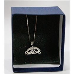 925 STERLING SILVER CHAIN WITH RAINBOW PENDANT 16"