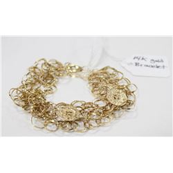 GOLD TONE BRACELET MULTI LOOP