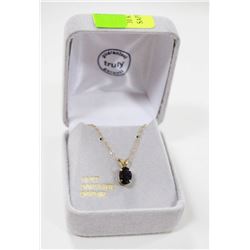 10 KT GOLD NECKLACE 18"  WITH SAPPHIRE
