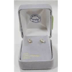 10 KT GOLD EARRINGS WITH CUBIC ZIRCONIAS