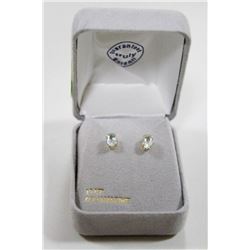 10 KT GOLD EARRINGS WITH AQUA MARINES